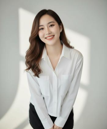 Alternative view of Sơ Mi Trắng Nữ Form Hàn Quốc